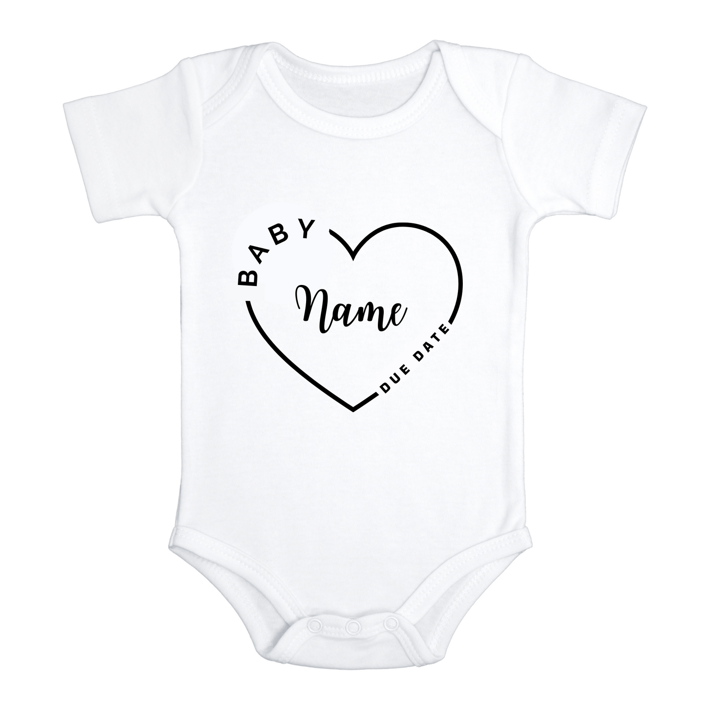 Custom Name & Date Baby Onesie