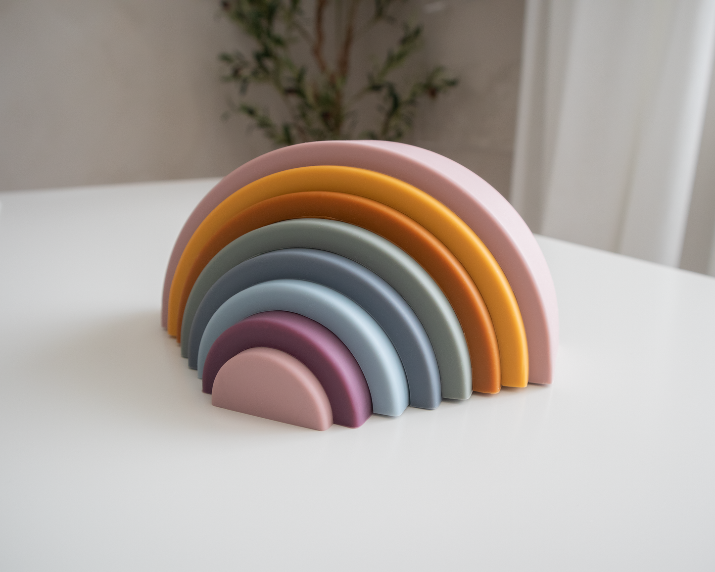 Colorful Rainbow Silicone Stacker