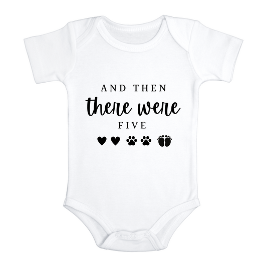 And Then There Were Five Baby Onesie