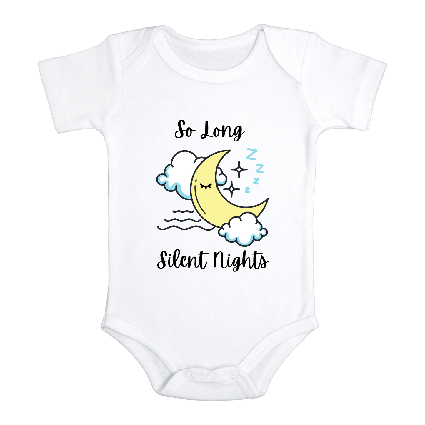 So Long Silent Nights Baby Onesie