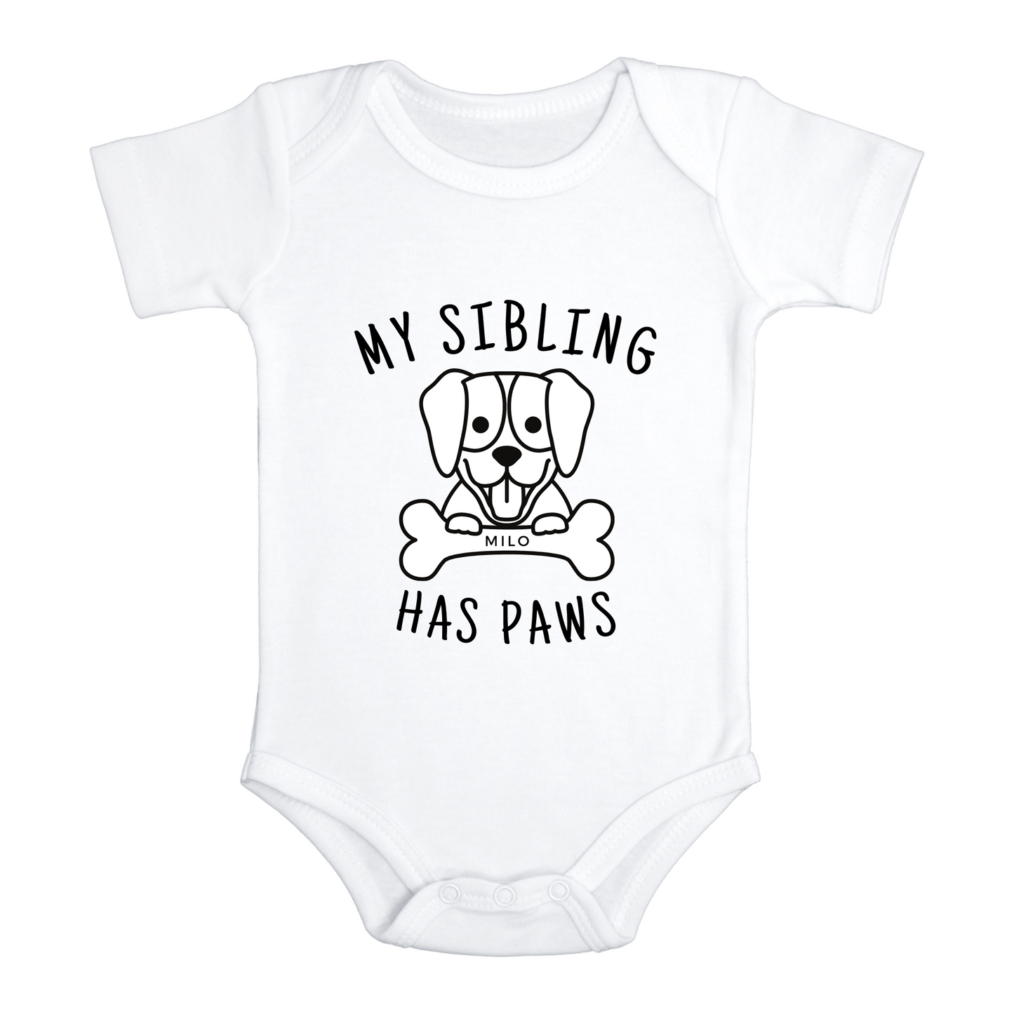 My Sibling Has Paws Custom Baby Onesie